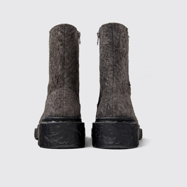 Back view of Vamonos Gray Nubuck Boots