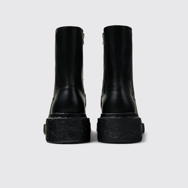 Back view of CAMPERLAB VAMONOS Black Leather Boots