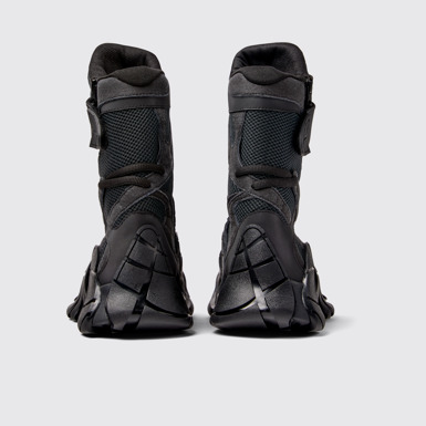 Back view of Tormenta Black Textile Boots