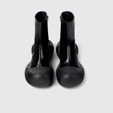 Overhead view of Caramba Black Leather Boots