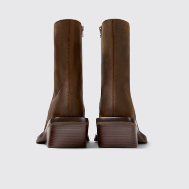 Back view of Quetal Brown Nubuck Boots