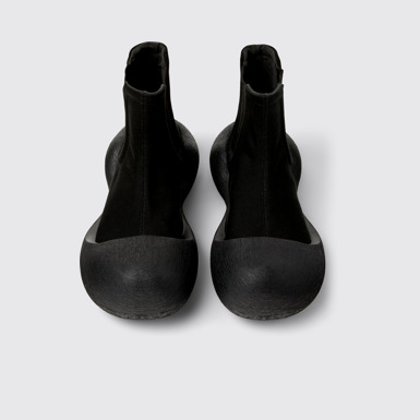 Overhead view of CAMPERLAB CARAMBA Black TENCEL® Lyocell Ankle Boots