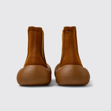 Back view of CAMPERLAB CARAMBA Brown TENCEL® Lyocell Ankle Boots