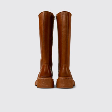Back view of CAMPERLAB VAMONOS Brown Leather High Boots