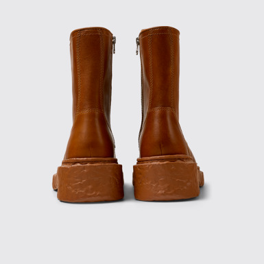 Back view of CAMPERLAB VAMONOS Brown Leather Medium Boots
