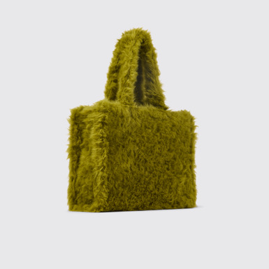 Front view of CAMPERLAB BAGS Green textured tote