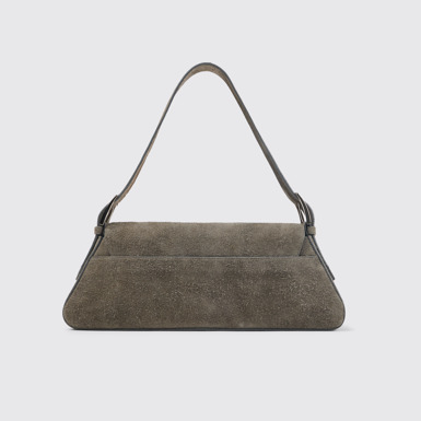 Back view of CAMPERLAB BAGS Gray suede handbag