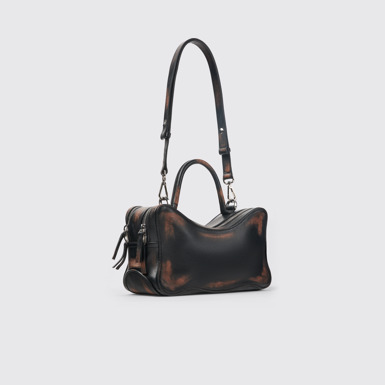 Front view of CAMPERLAB BAGS Black leather bag