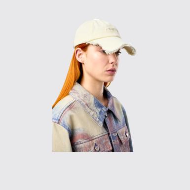Cap Beige Cotton Cap (One Size)