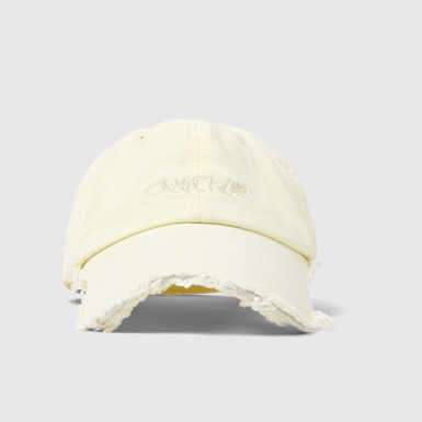 Front view of Cap Beige Cotton Cap (One Size)