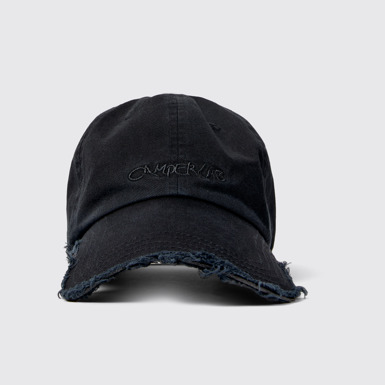 Front view of Cap Dark Gray Cotton Cap (One Size)