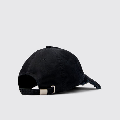 Back view of Cap Dark Gray Cotton Cap (One Size)