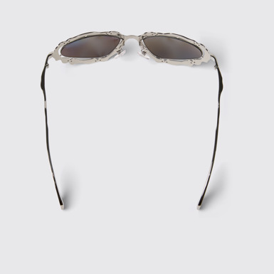 Overhead view of NOPEA  Sunglasses Silver Shiny NOPEA Metal Sunglasses