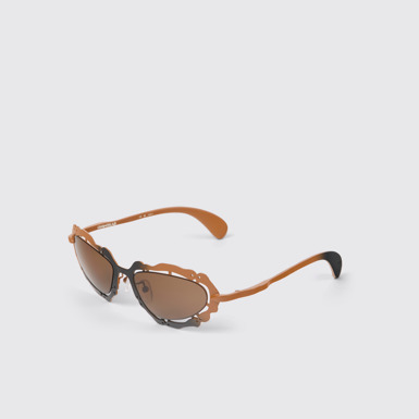 Front view of CAMPERLAB SUNGLASSES Black-terracotta NOPEA Metal Sunglasses