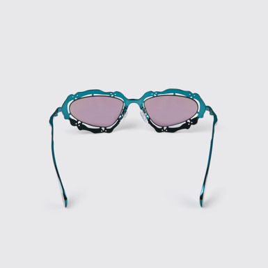Overhead view of CAMPERLAB SUNGLASSES Blue-green NOPEA Metal Sunglasses