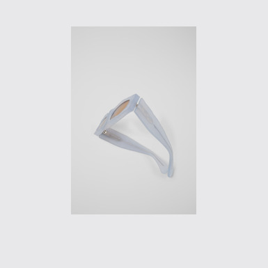 Close-up view of CAMPERLAB SUNGLASSES Light gray HIRMU Acetate Sunglasses