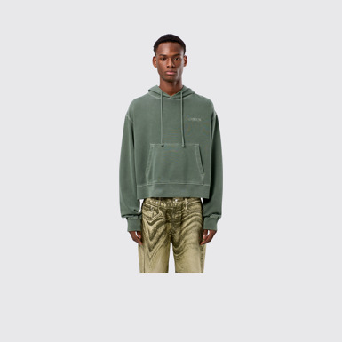 Hoodie Green Cotton Hoodie