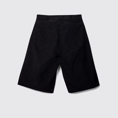 Back view of Tech shorts Black Cotton/Nylon Shorts