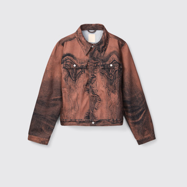 CAMPERLAB DENIM Veste en denim marron-noir