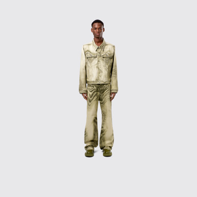 Denim Jeans Μαύρο-Πράσινο denim τζιν