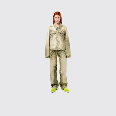 Denim Jeans Black-Green Denim Jeans