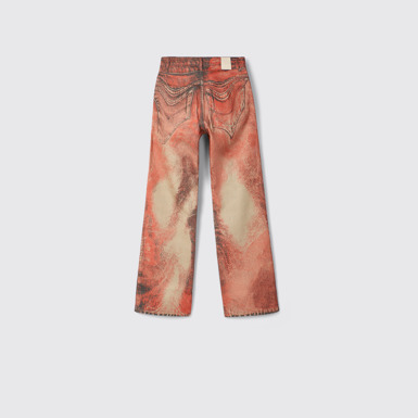 Back view of Denim Jeans Burnt Orange Denim Jeans