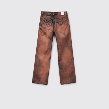 Back view of CAMPERLAB DENIM Brown-black Denim Jeans
