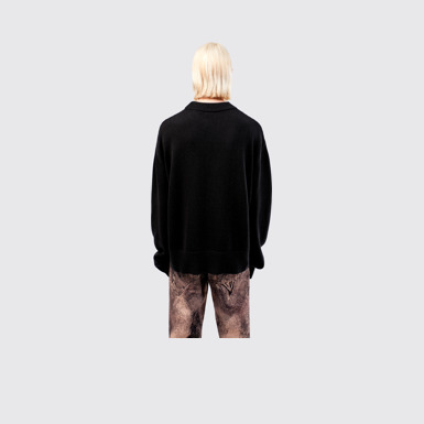Melange Knit Sweater Black Melange Knit Sweater