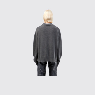 Melange Knit Sweater Gray Melange Knit Sweater