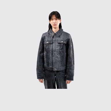Leather Jacket Dark Gray Leather Jacket