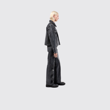 Leather Pants Dark Gray Leather Trousers