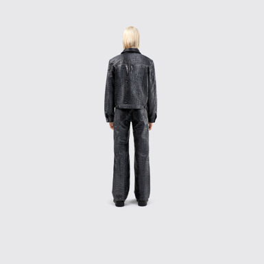 Leather Pants Dark Gray Leather Trousers