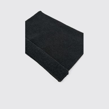Knit Hat Black Melange Knit Hat (One Size)