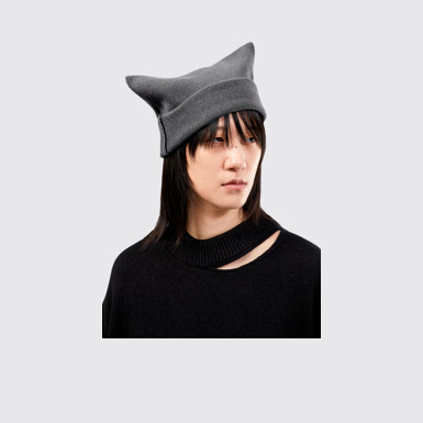 Knit Hat Gri Melanj Örgü Şapka (Tek Beden)