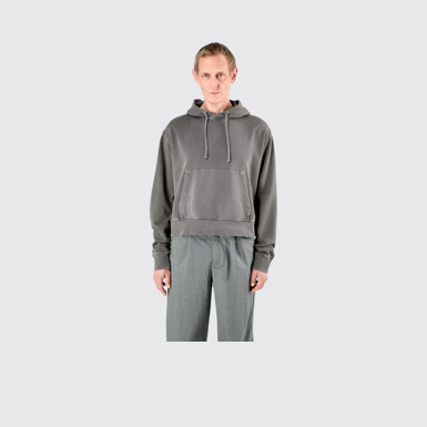 Hoodie Faded Black Mineral Dye Boxy Hoodie