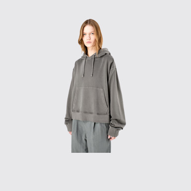 Hoodie Faded Black Mineral Dye Boxy Hoodie