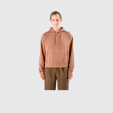 Hoodie Terracotta Mineral Dye Boxy Hoodie