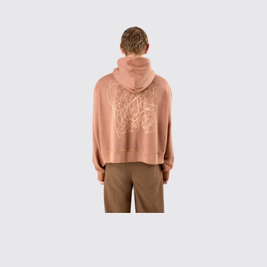 Hoodie Terracotta Mineral Dye Boxy Hoodie