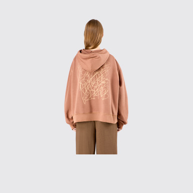 Hoodie Terracotta Mineral Dye Boxy Hoodie