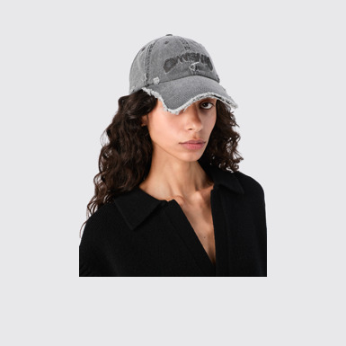CAMPERLAB CAP Faded Black Distorted Washed Cap