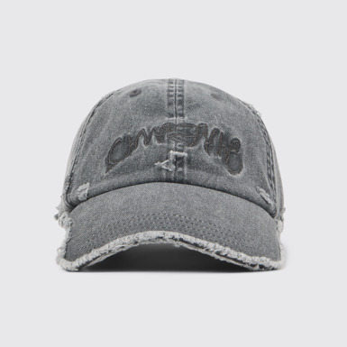 Front view of CAMPERLAB CAP Faded Black Distorted Washed Cap