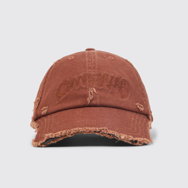 Front view of Cap Faded Terracotta Distorted Washed Cap