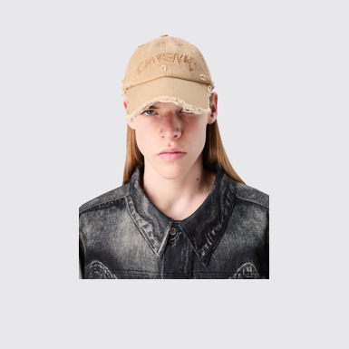 CAMPERLAB CAP Faded beige distorted washed cap