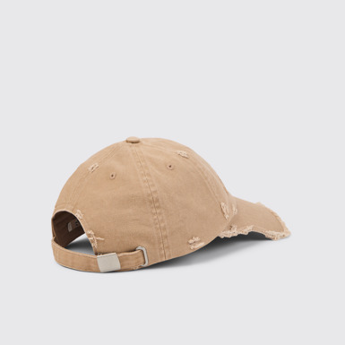 Back view of CAMPERLAB CAP Faded beige distorted washed cap