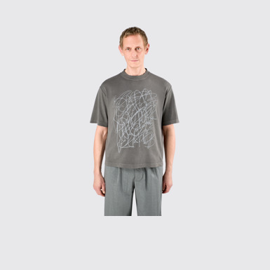 T-Shirt Faded Black Mineral Dye Boxy T-Shirt