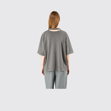 T-Shirt Faded Black Mineral Dye Boxy T-Shirt
