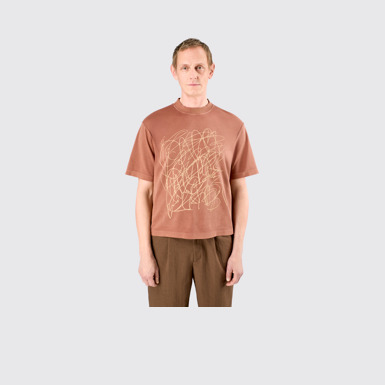 T-Shirt Terracotta Mineral Dye Boxy T-Shirt