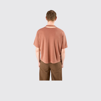 T-Shirt Terracotta Mineral Dye Boxy T-Shirt
