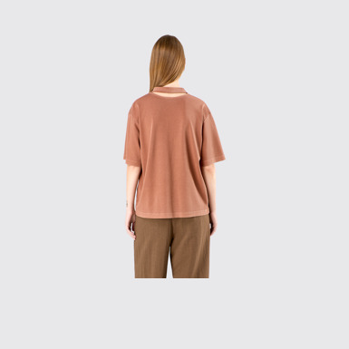 T-Shirt Terracotta Mineral Dye Boxy T-Shirt