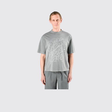 T-Shirt Gray Mineral Dye Boxy T-Shirt